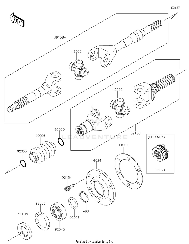 Drive Shaft-Rear Schematic