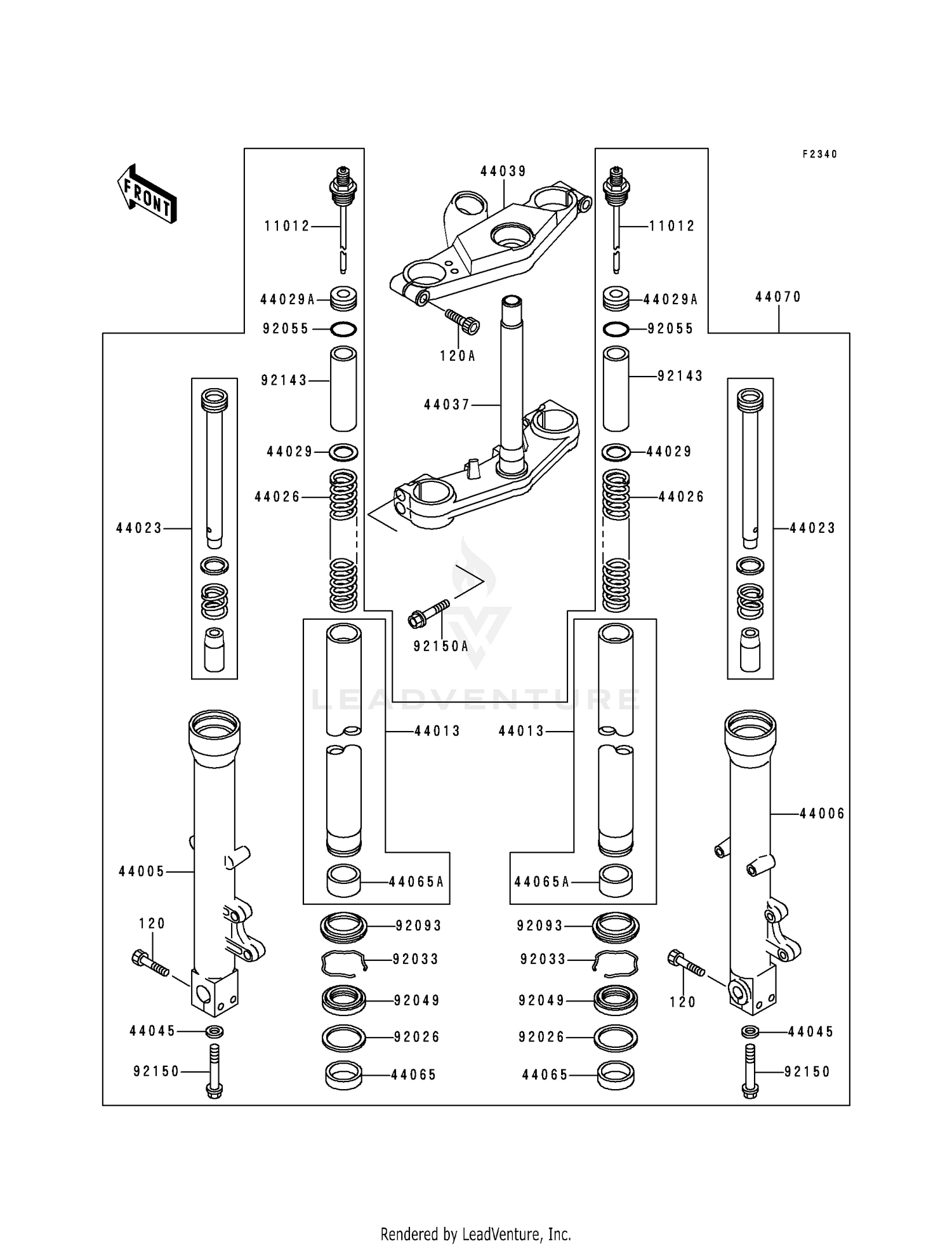 FRONT FORK (ZX600-E4/E5)