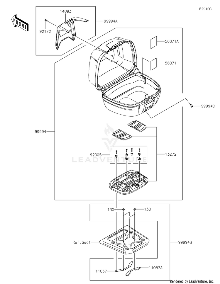 Accessory(Topcase) KL650HNFAL KLR650 Adventure (2022) Schematic
