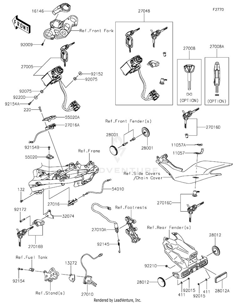 Ignition Switch/Locks/Reflectors Schematic