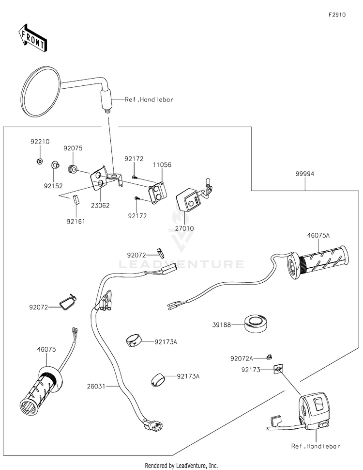 Accessory(Grip Heater) KL650HNFAL KLR650 Adventure (2022) Schematic