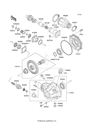 Drive Shaft/final Gear Schematic