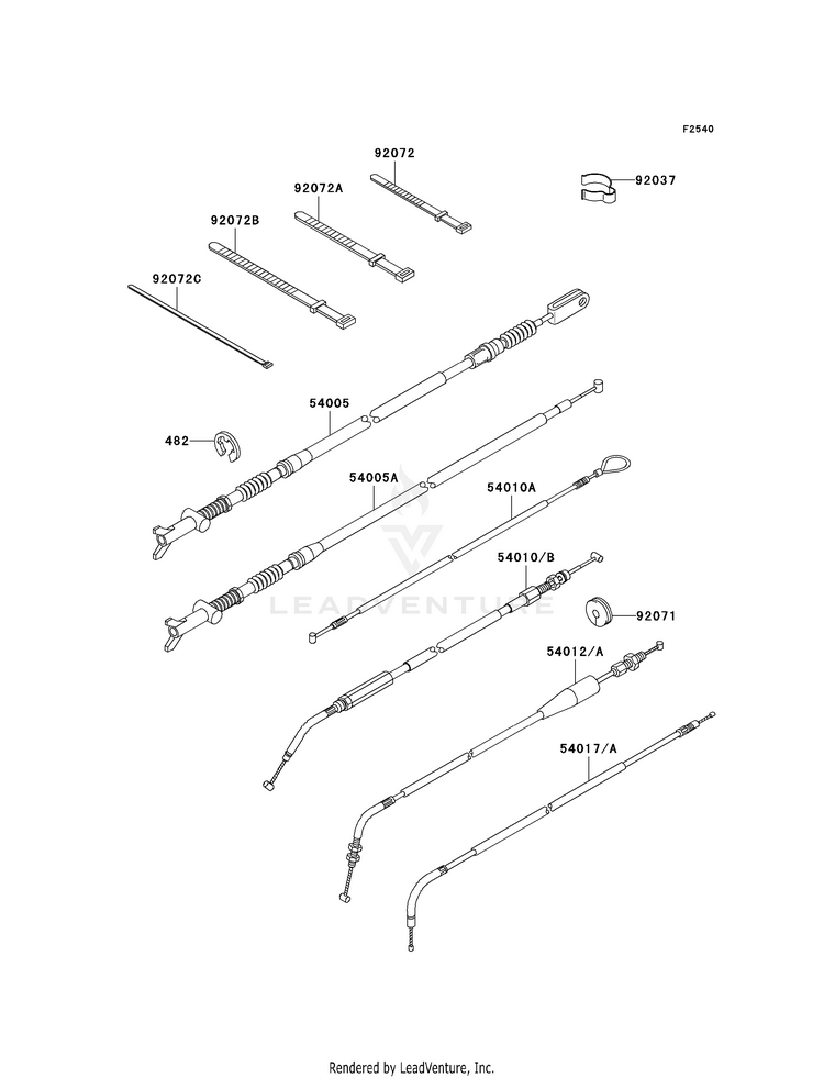 Cables KVF360AAF Prairie 360 4X4 (2010) Schematic