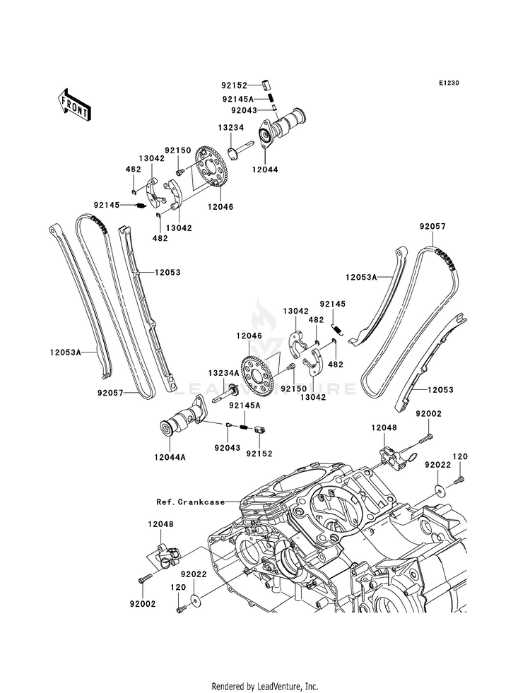Camshaft(S)/Tensioner Schematic