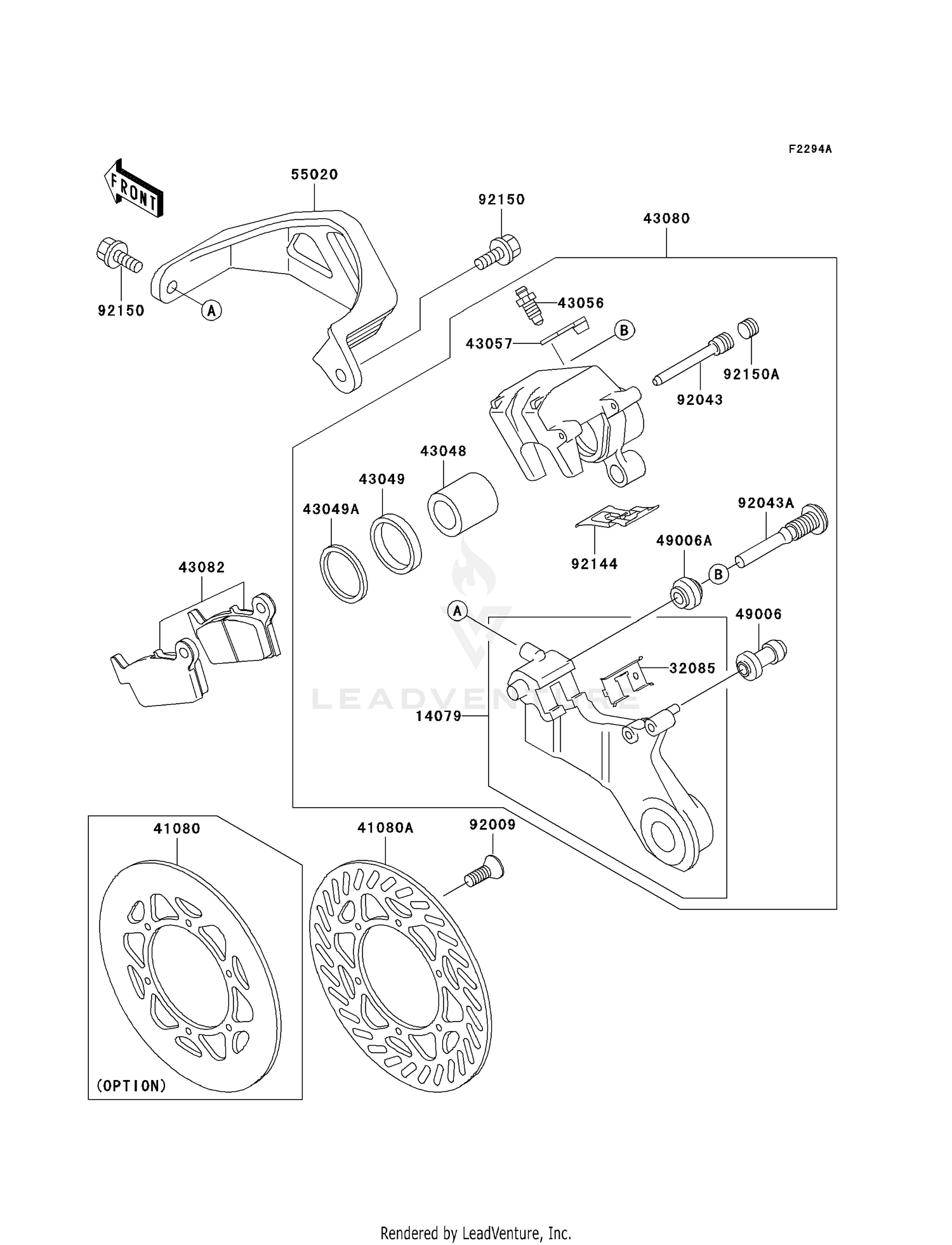 REAR BRAKE (KX500-E16)