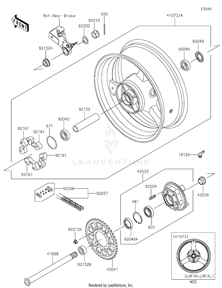 Rear Wheel/Chain Schematic