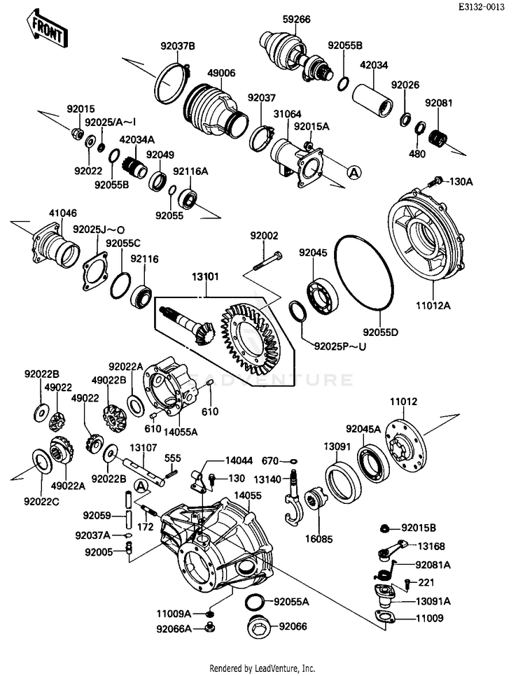 Drive Shaft/Final Gears Schematic