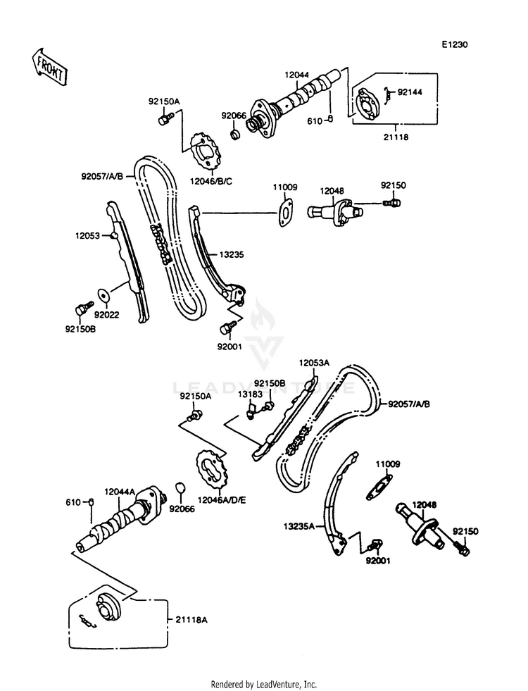 Camshaft(S)/Tensioner Schematic
