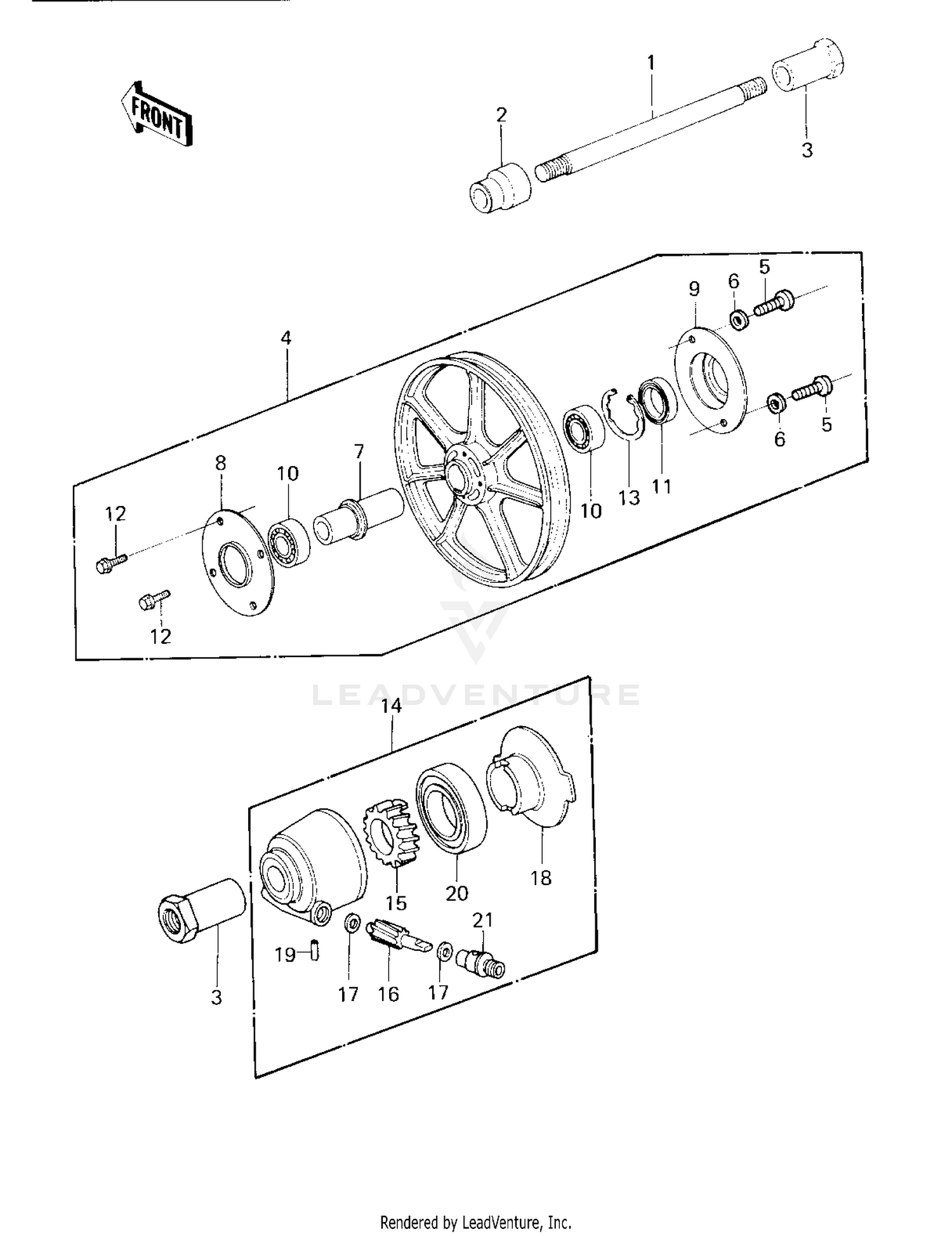 FRONT WHEEL/HUB