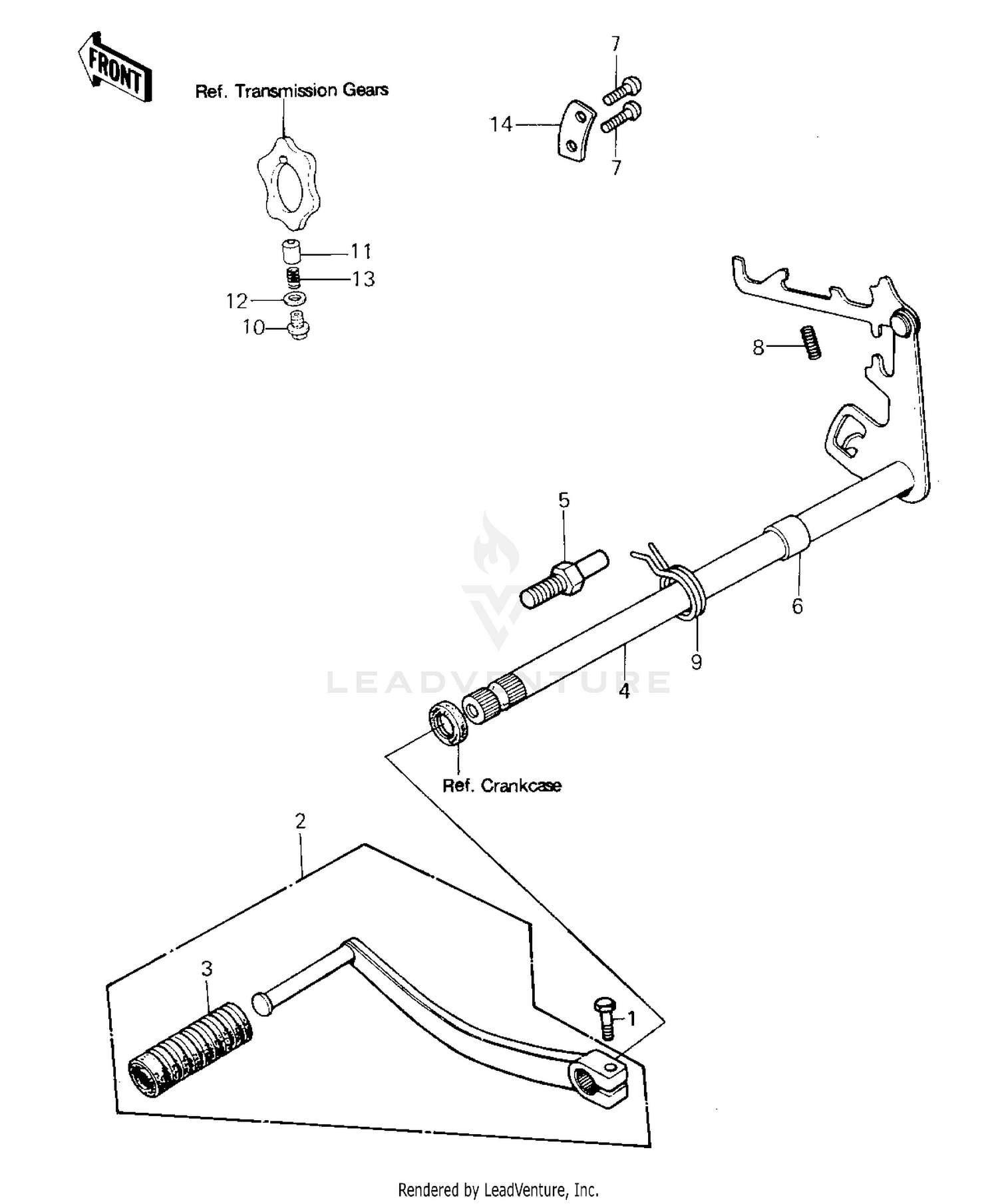 GEAR CHANGE MECHANISM ('80-'81 A7/A8)