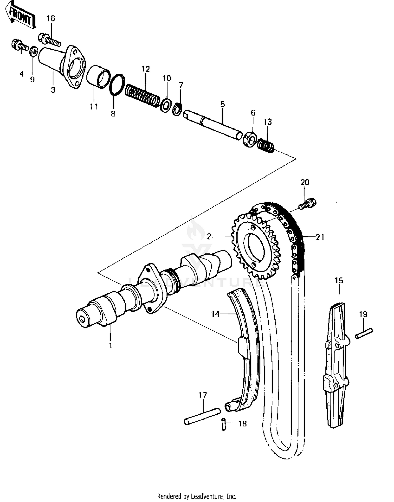 CAMSHAFT/CHAIN/TENSIONER ('80 B1)