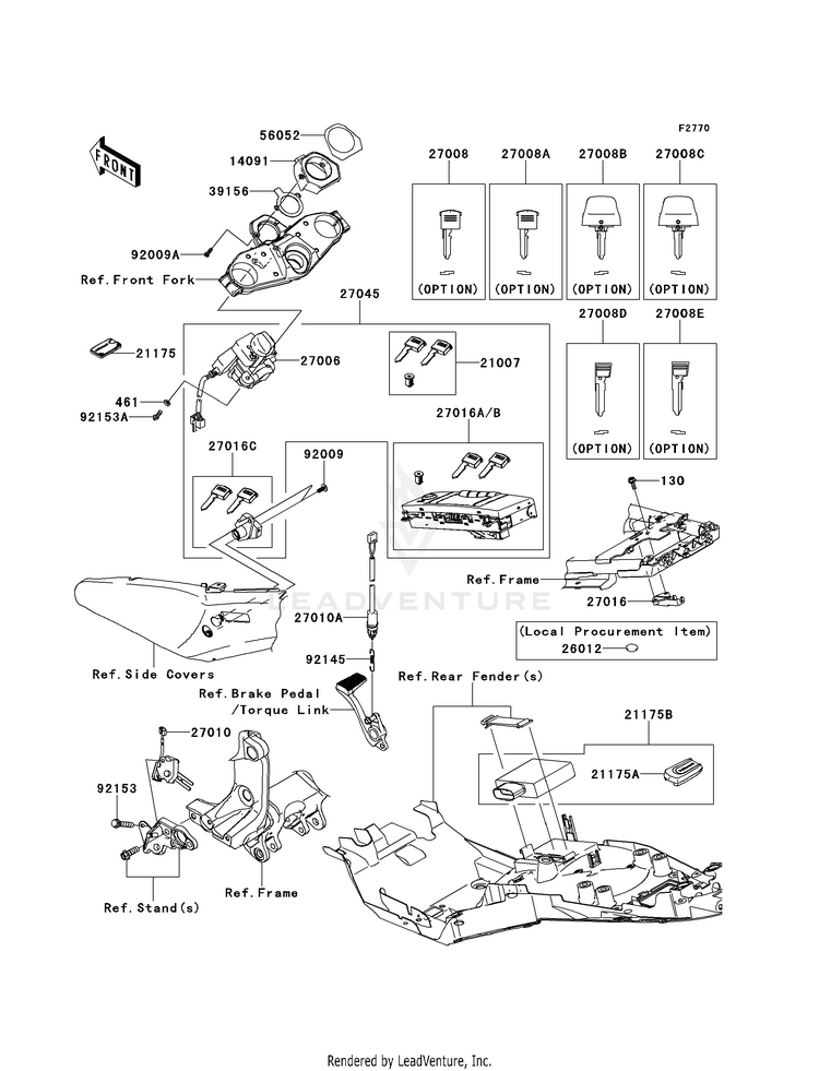 Ignition Switch/Locks/Reflectors Schematic