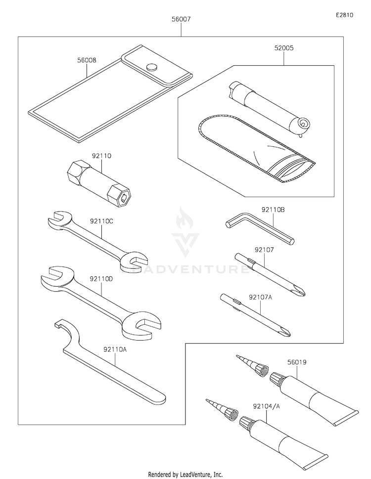 Owner's Tools KVF750LLF Brute Force 750 4x4i (2020) Schematic