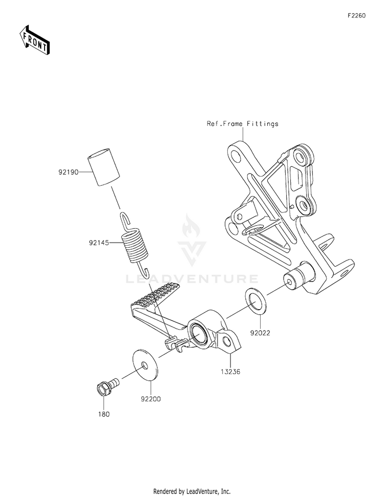 Brake Pedal/Torque Link Schematic
