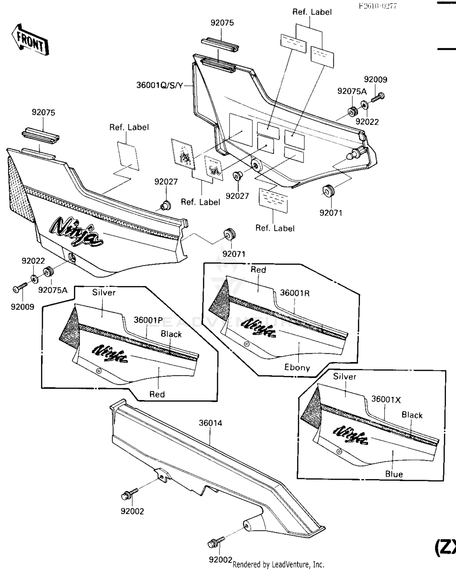 SIDE COVERS/CHAIN COVER (ZX900-A2)