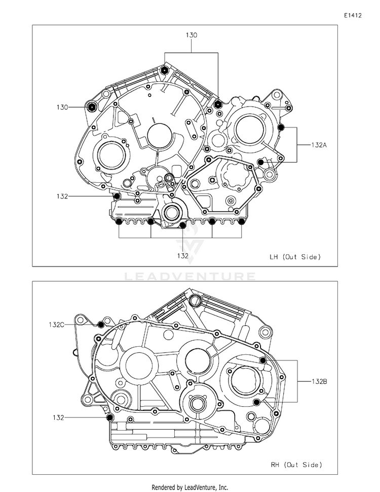 Crankcase Bolt Pattern Schematic