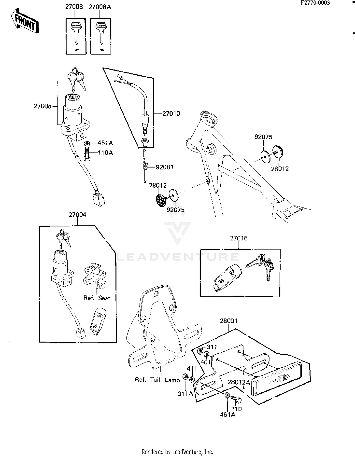 IGNITION SWITCH/LOCKS/REFLECTORS