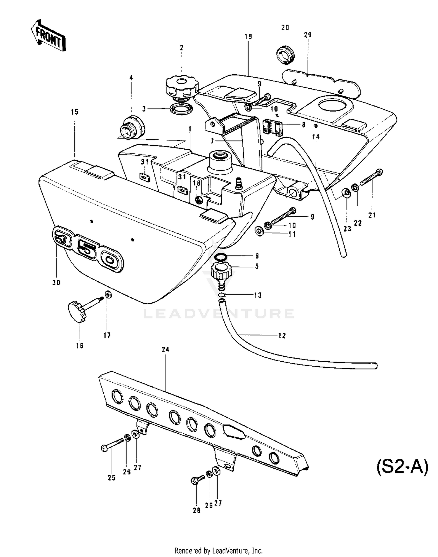 SIDE COVERS/OIL TANK/CHAIN COVER (S2-A)