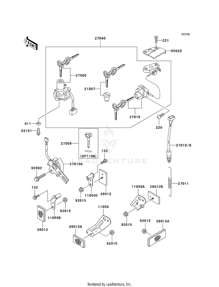 Ignition Switch/Locks/Reflectors Schematic