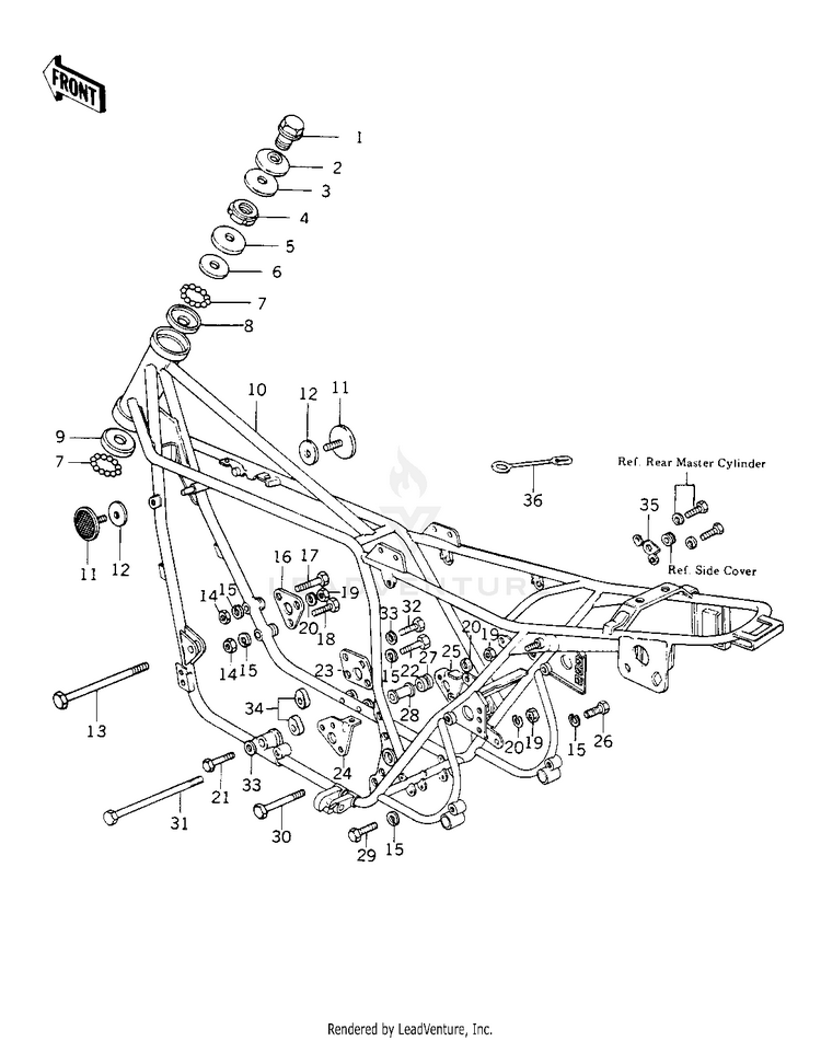 Frame/Frame Fittings ('78 C1/C1a) Schematic