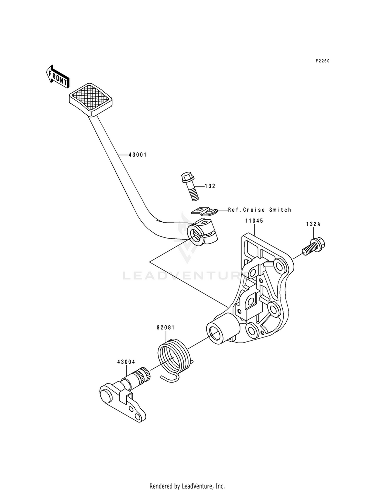 Brake Pedal/Torque Link Schematic