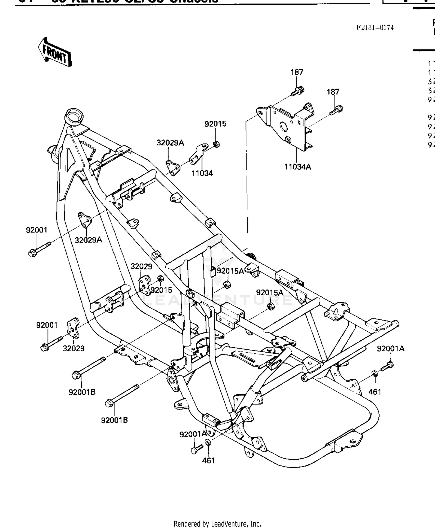 FRAME FITTINGS ('84-'85 C2/C3)