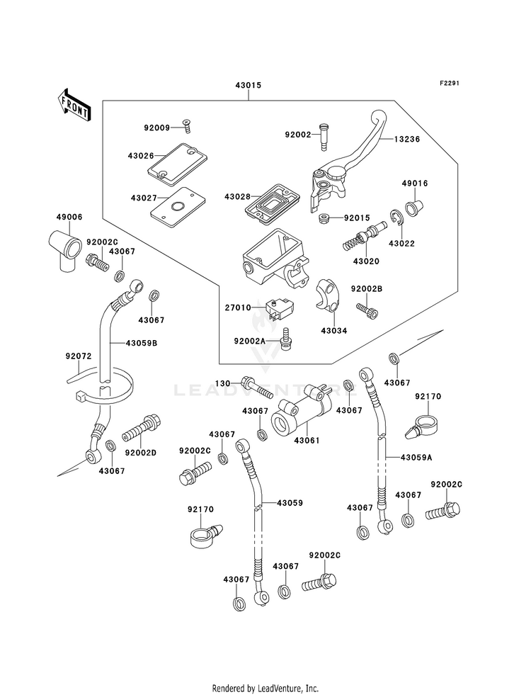 Front Master Cylinder Schematic