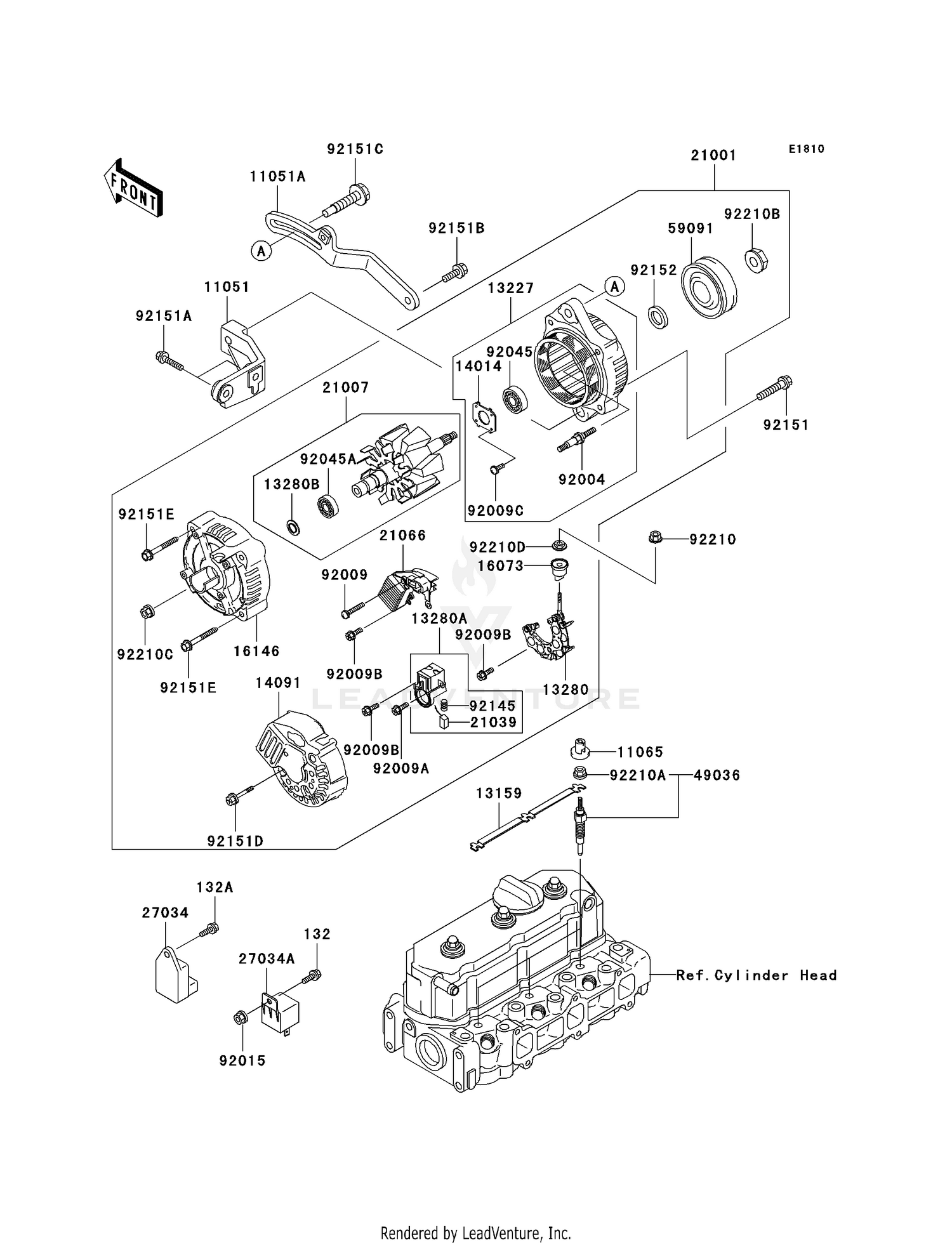 AND0285  Mule 2510 KAF950 Alternator