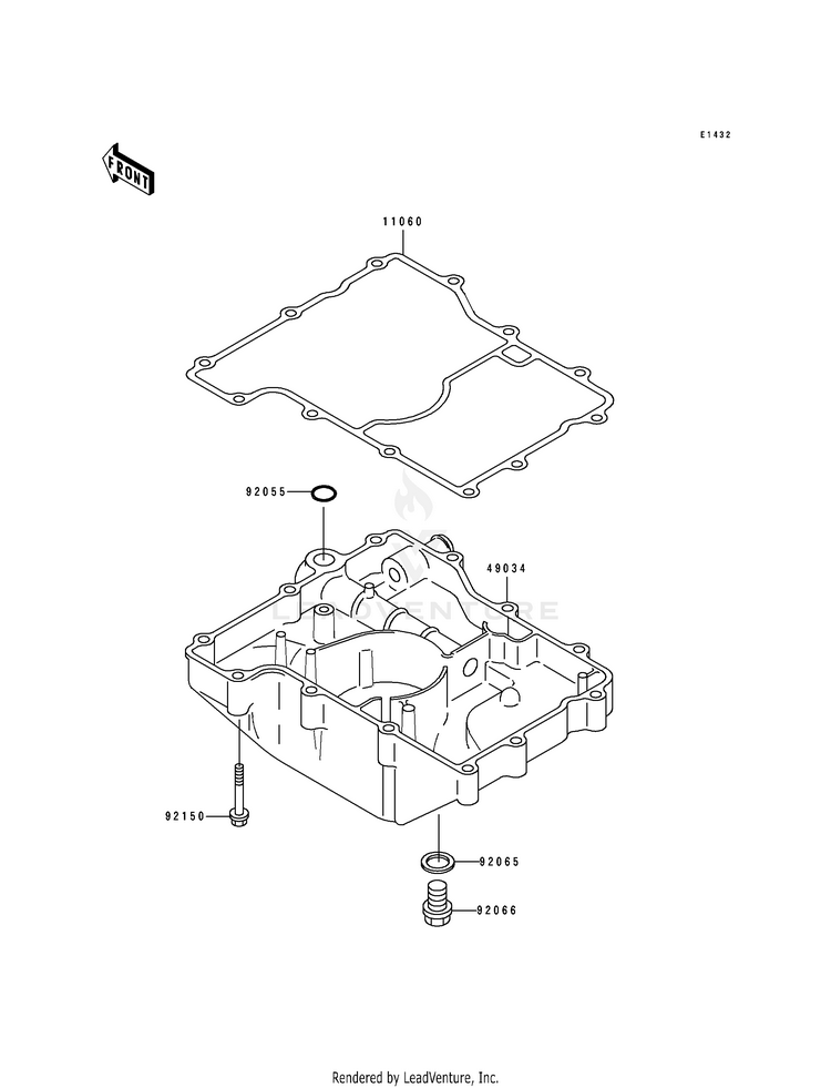Breather Cover/Oil Pan Schematic