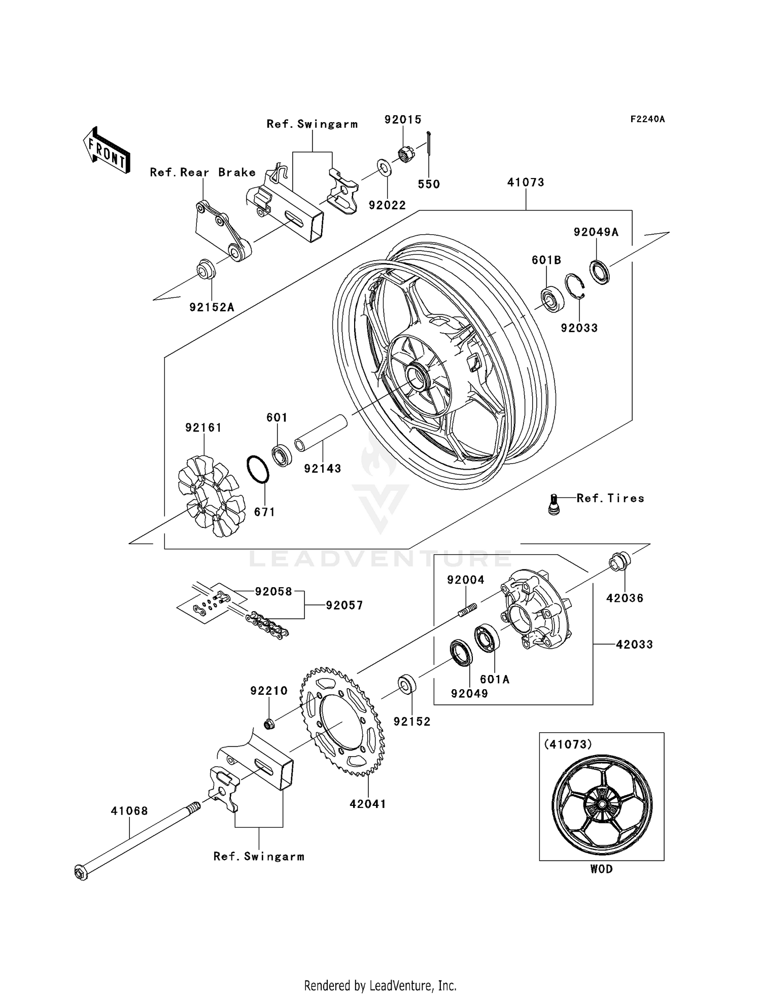 REAR WHEEL/CHAIN (AESA)