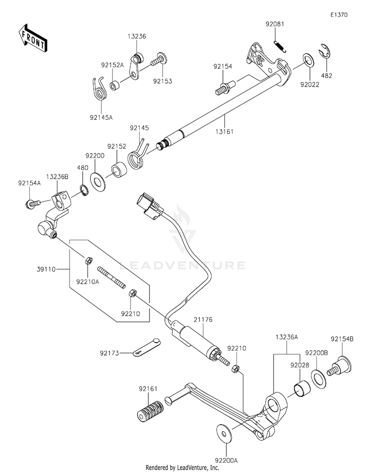 Gear Change Mechanism Schematic