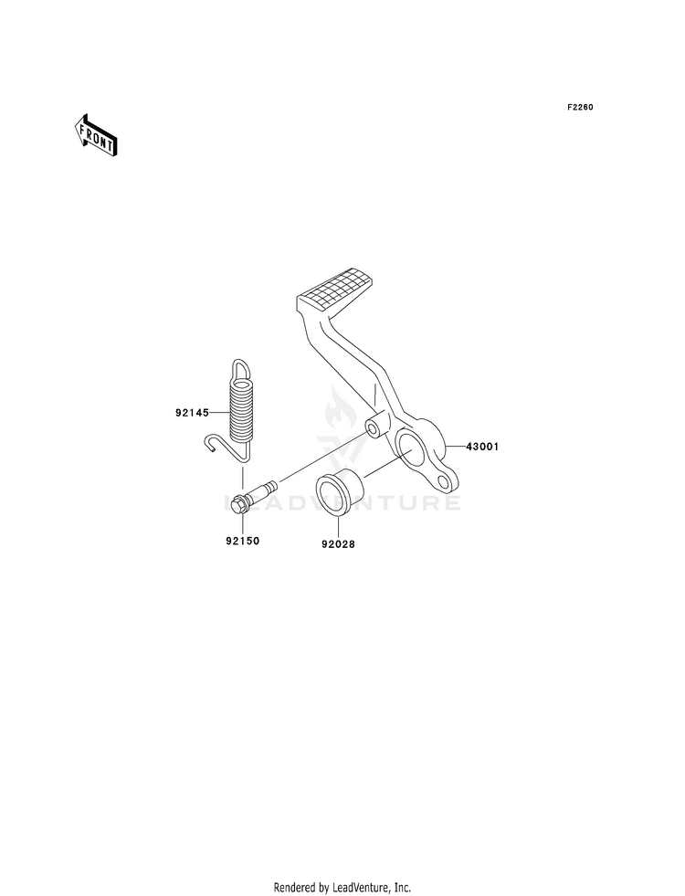 Brake Pedal/Torque Link Schematic