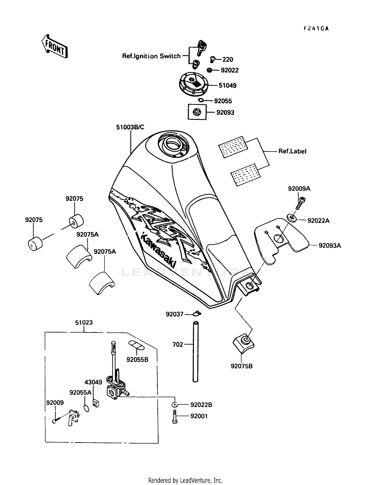 FUEL TANK (KL250-D8/D9)