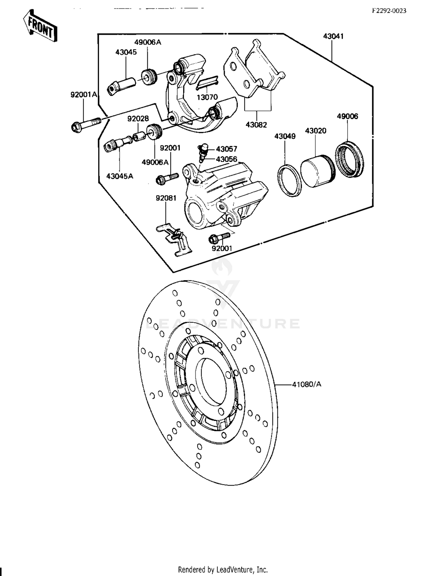 FRONT BRAKE ('81-'82 H1/H2)