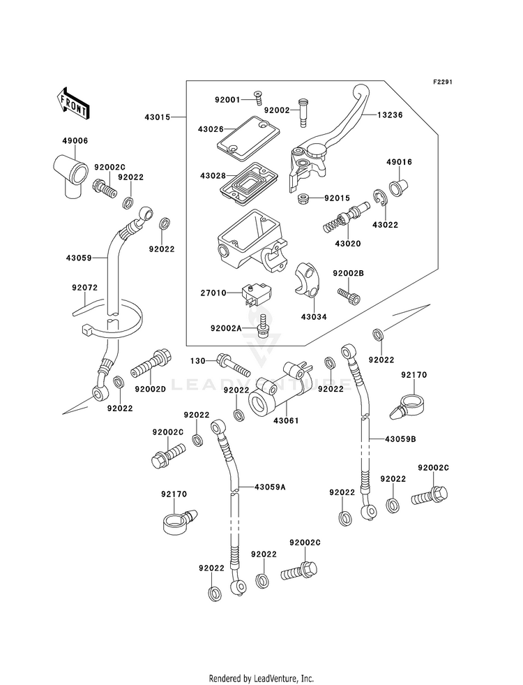 Front Master Cylinder Schematic