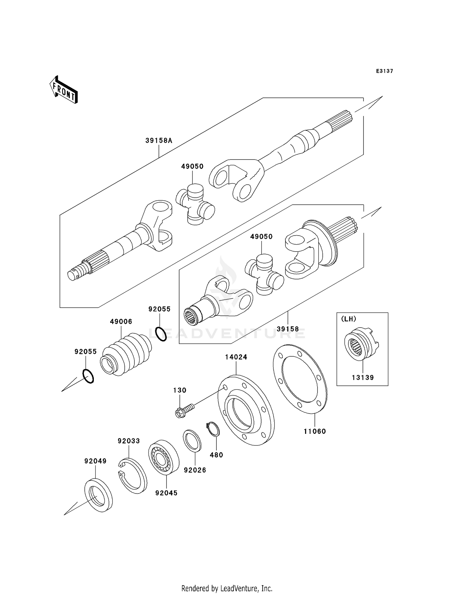 DRIVE SHAFT-REAR (KAF620-E1-E3)