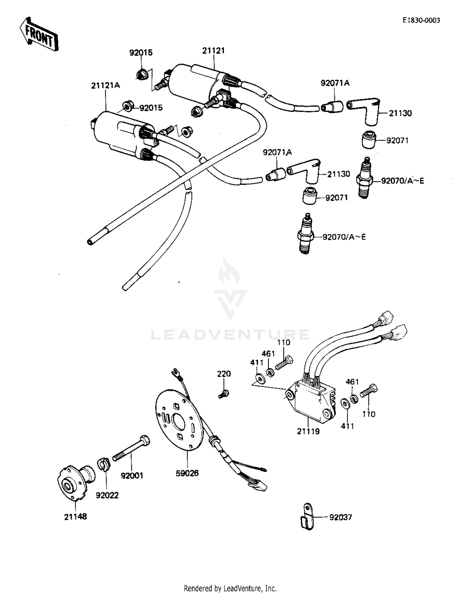 IGNITION ('81 -'82 KZ750-E2/E3)