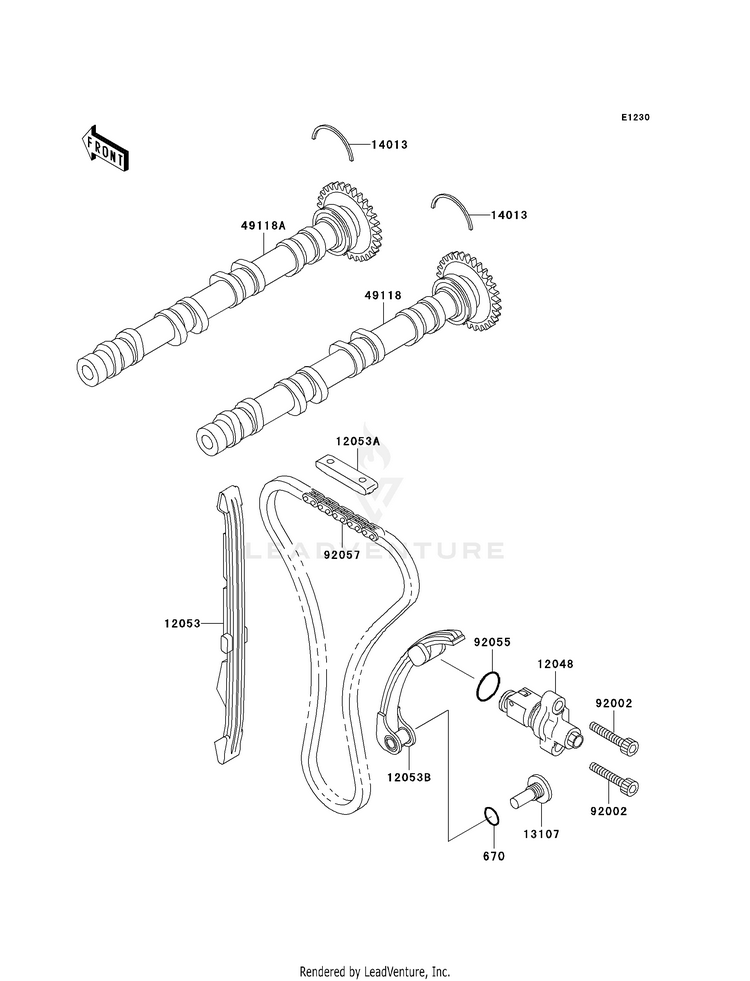 Camshaft(S)/Tensioner Schematic