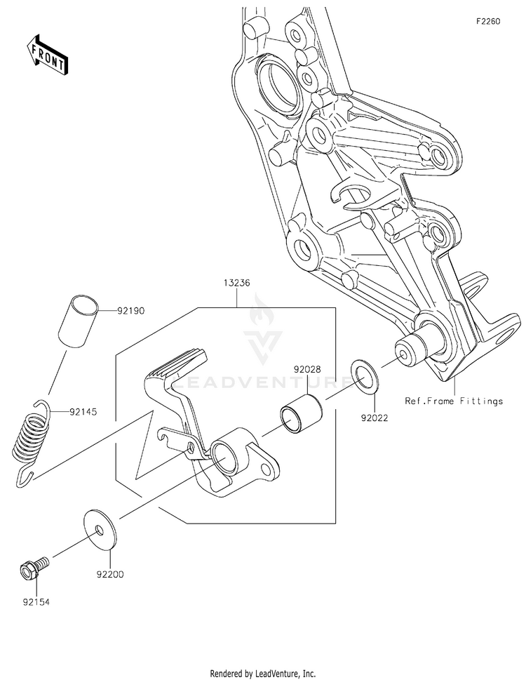 Brake Pedal/Torque Link Schematic