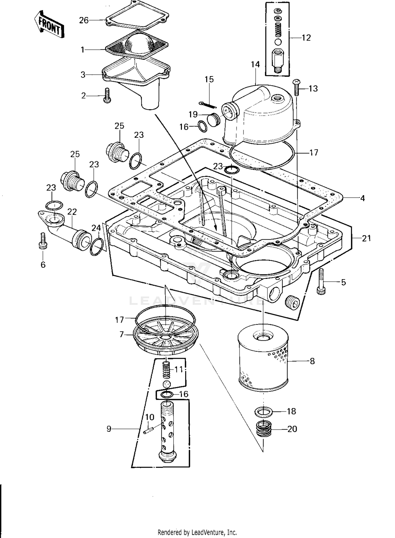 OIL PAN/OIL FILTER (-E/NO. 010637)