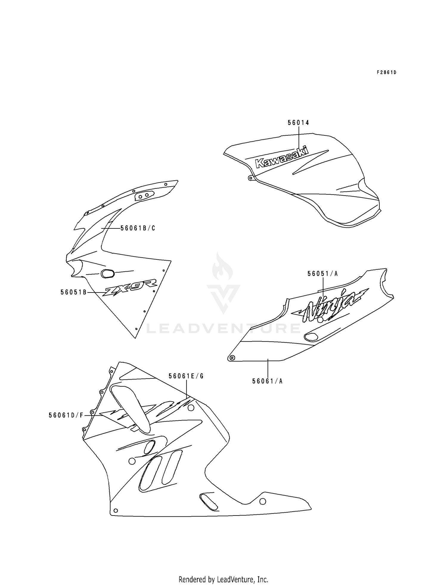 DECALS (GREEN/WHITE)(ZX900-B3)