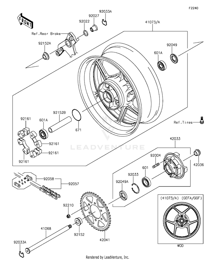 Rear Wheel/Chain Schematic