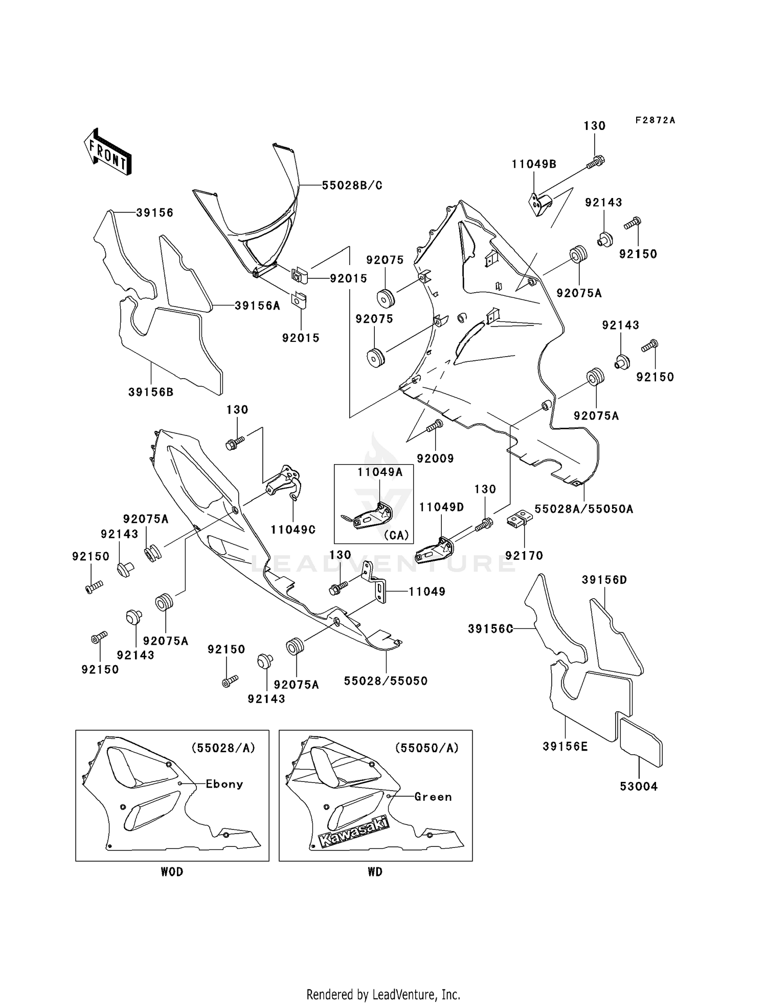 COWLING LOWERS (ZX750-P2)