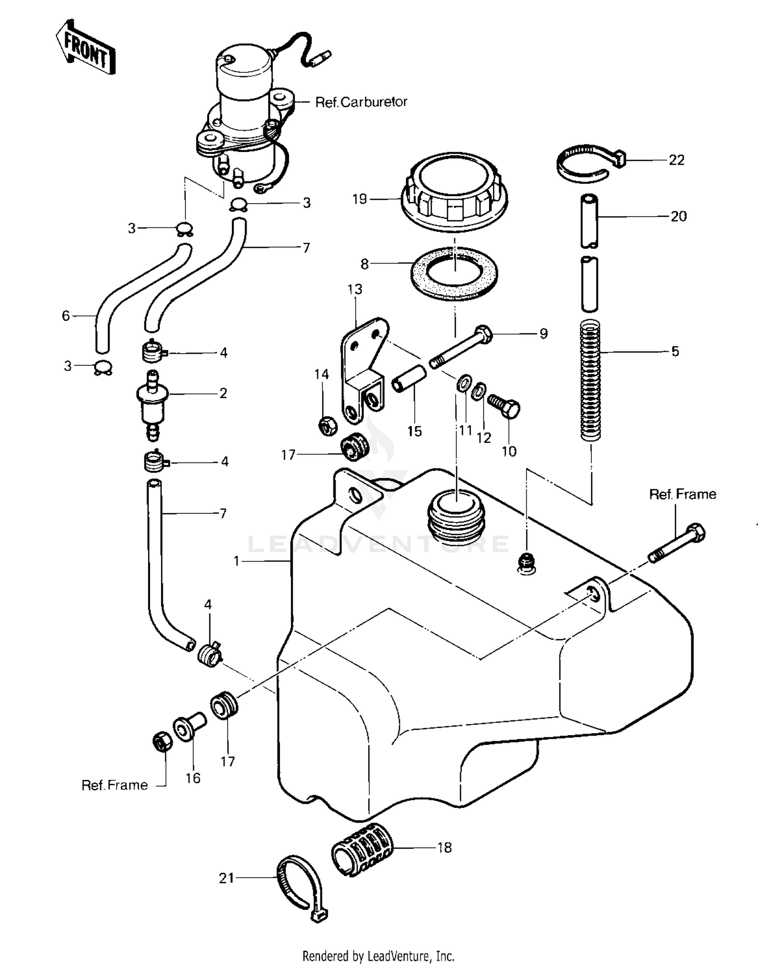 FUEL TANK ('83 KLT200-C1)