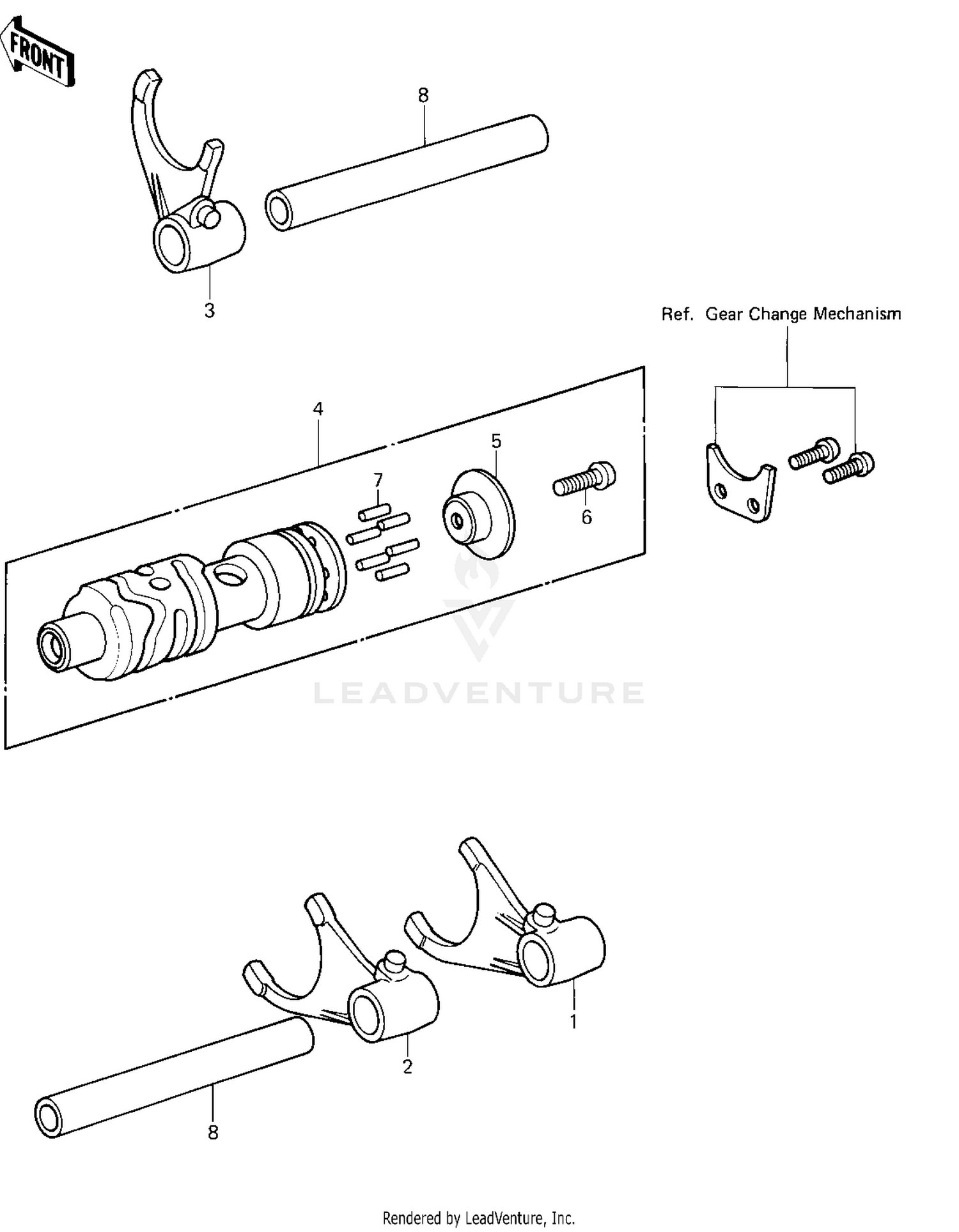 GEAR CHANGE DRUM & FORKS