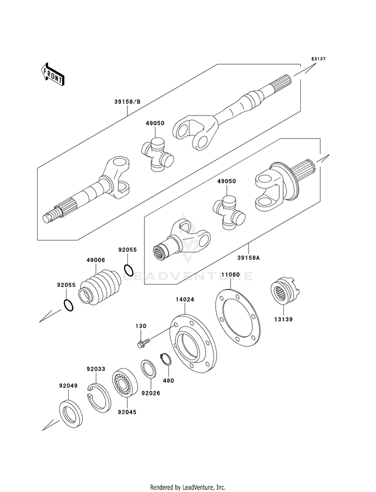 Drive Shaft-Rear Schematic