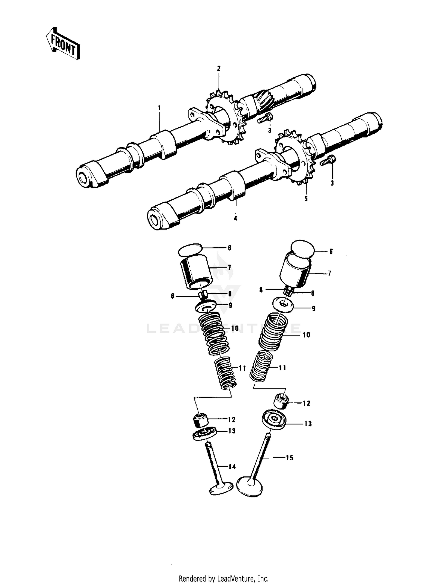 CAMSHAFTS/VALVES ('77-'78 B1/B2)