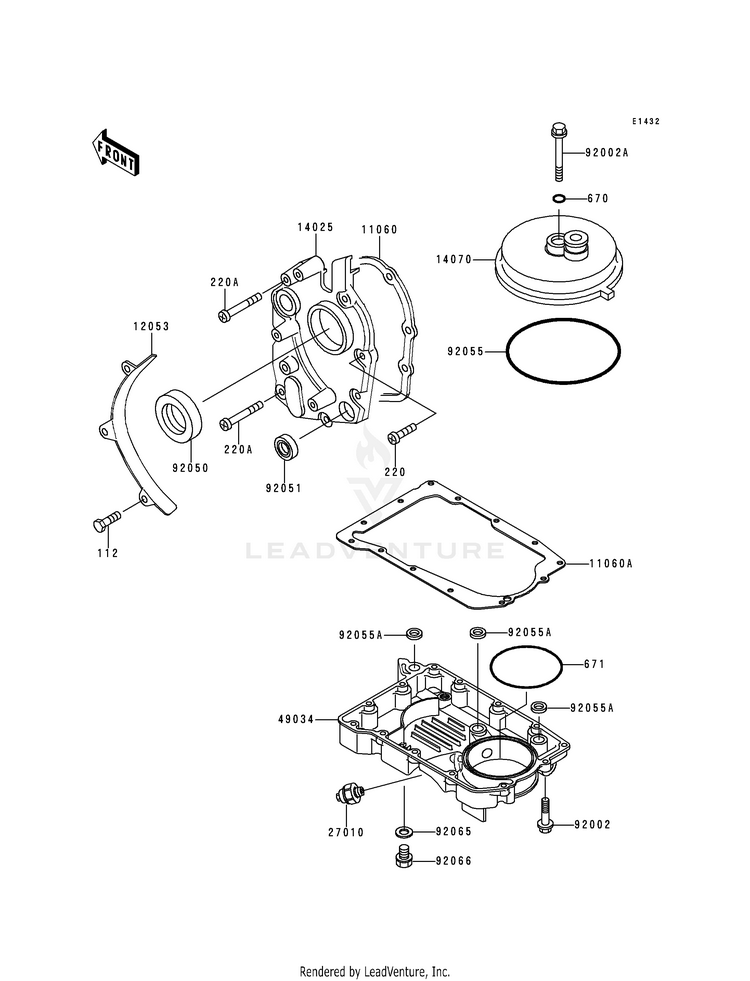Breather Body/Oil Pan Schematic