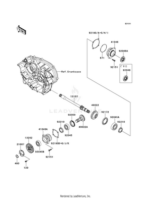 Front Bevel Gear Schematic