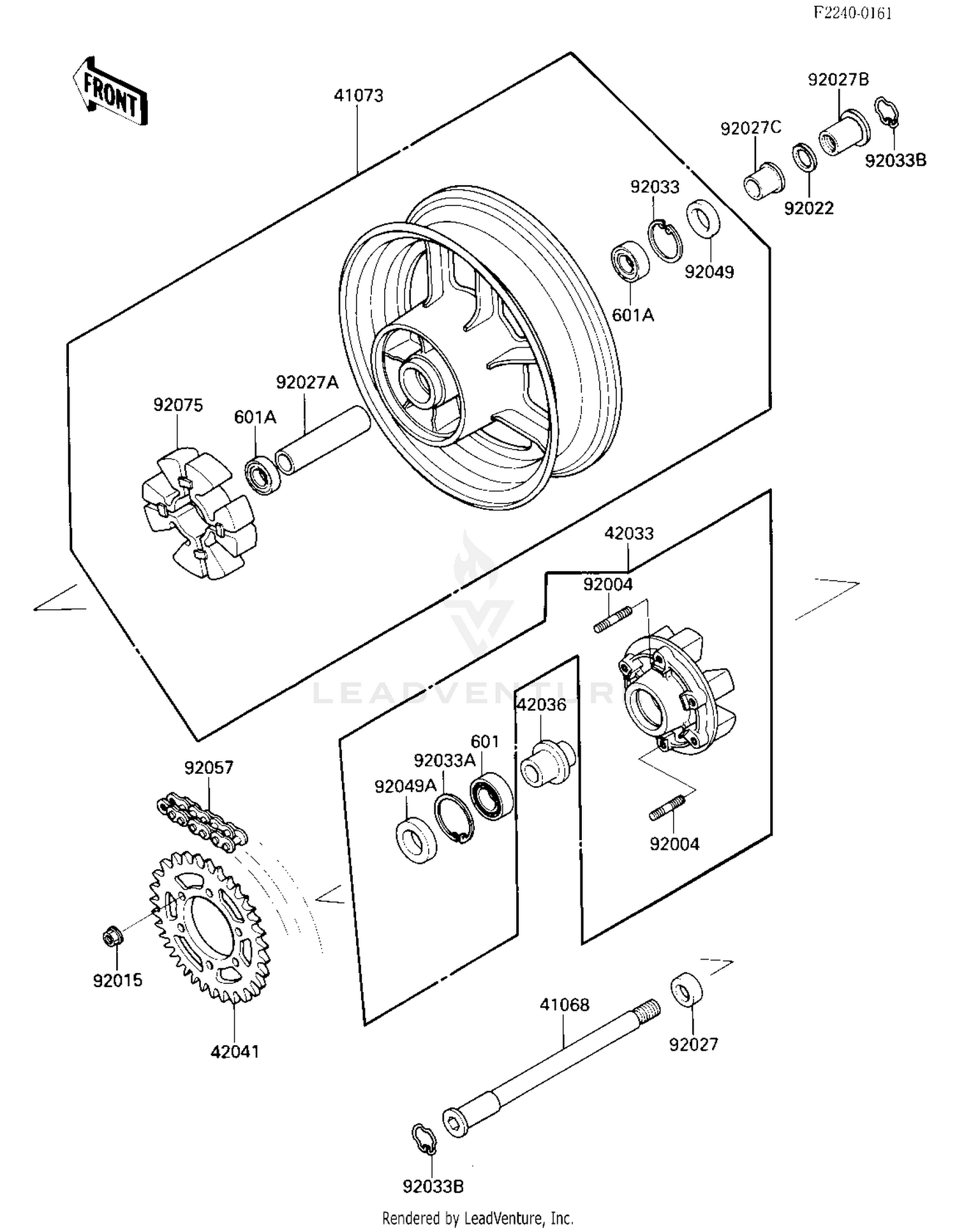 REAR WHEEL/HUB/CHAIN